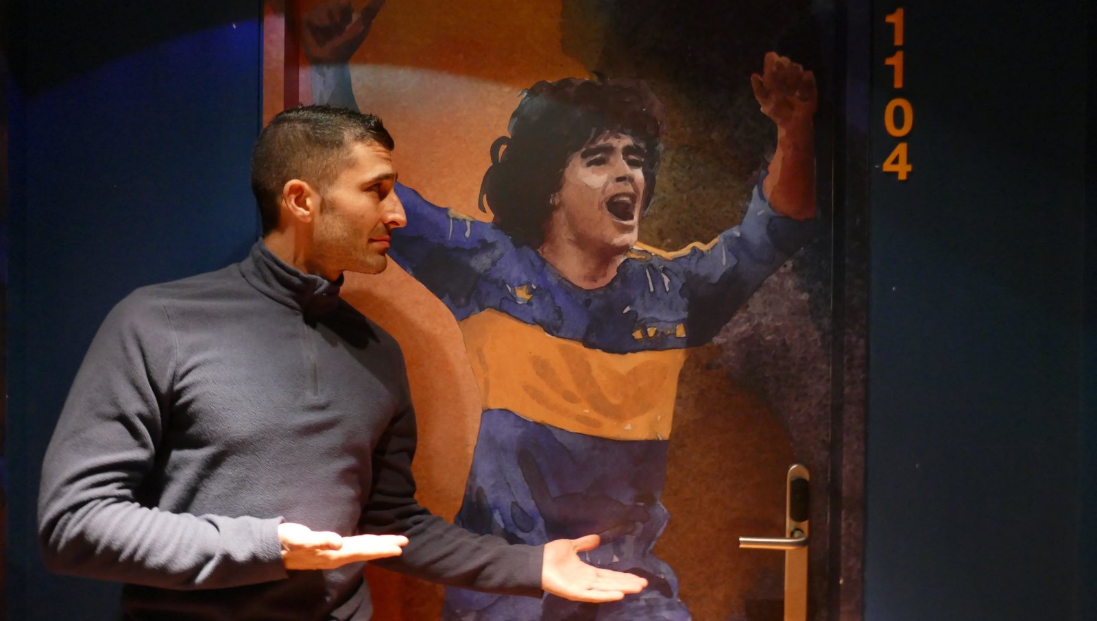 Gay hotels in Buenos Aires - The famous Maradona door at Hotel Boca Juniors in Buenos Aires.