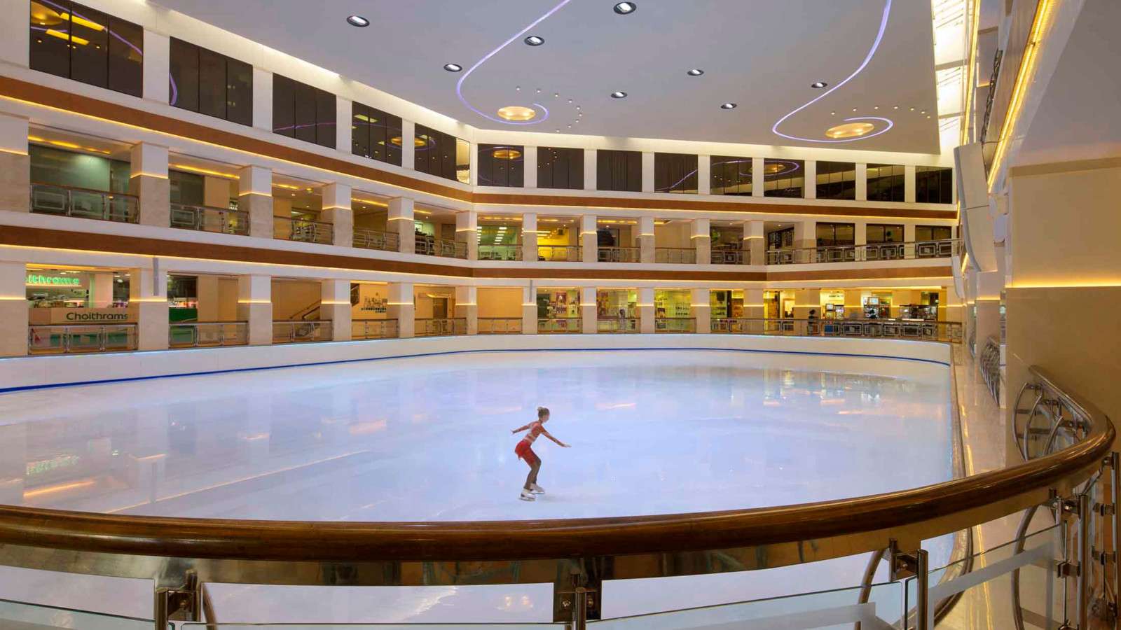 The Hyatt Regency in Dubai is a gorgeous and gay friendly hotel with some surprising extras, like this indoor ice-rink!