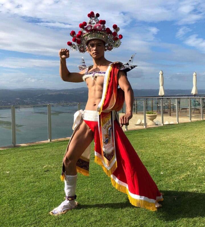Mr Gay Taiwan traditional costume for Mr Gay World Competition