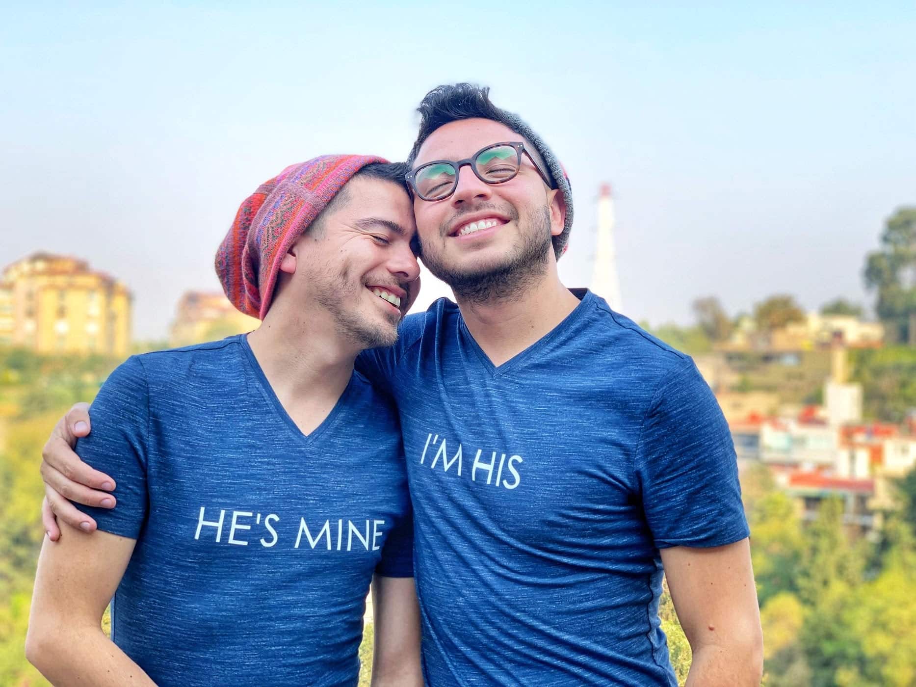 Happy gay couple in Mexico