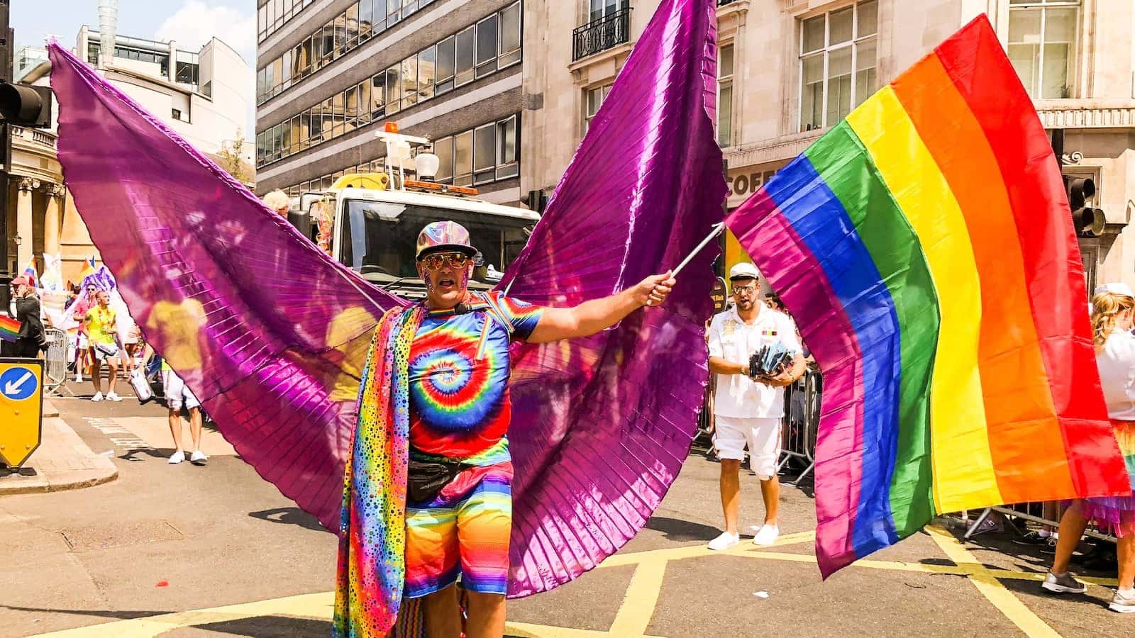 Dramatic over the top one of best Pride outfits
