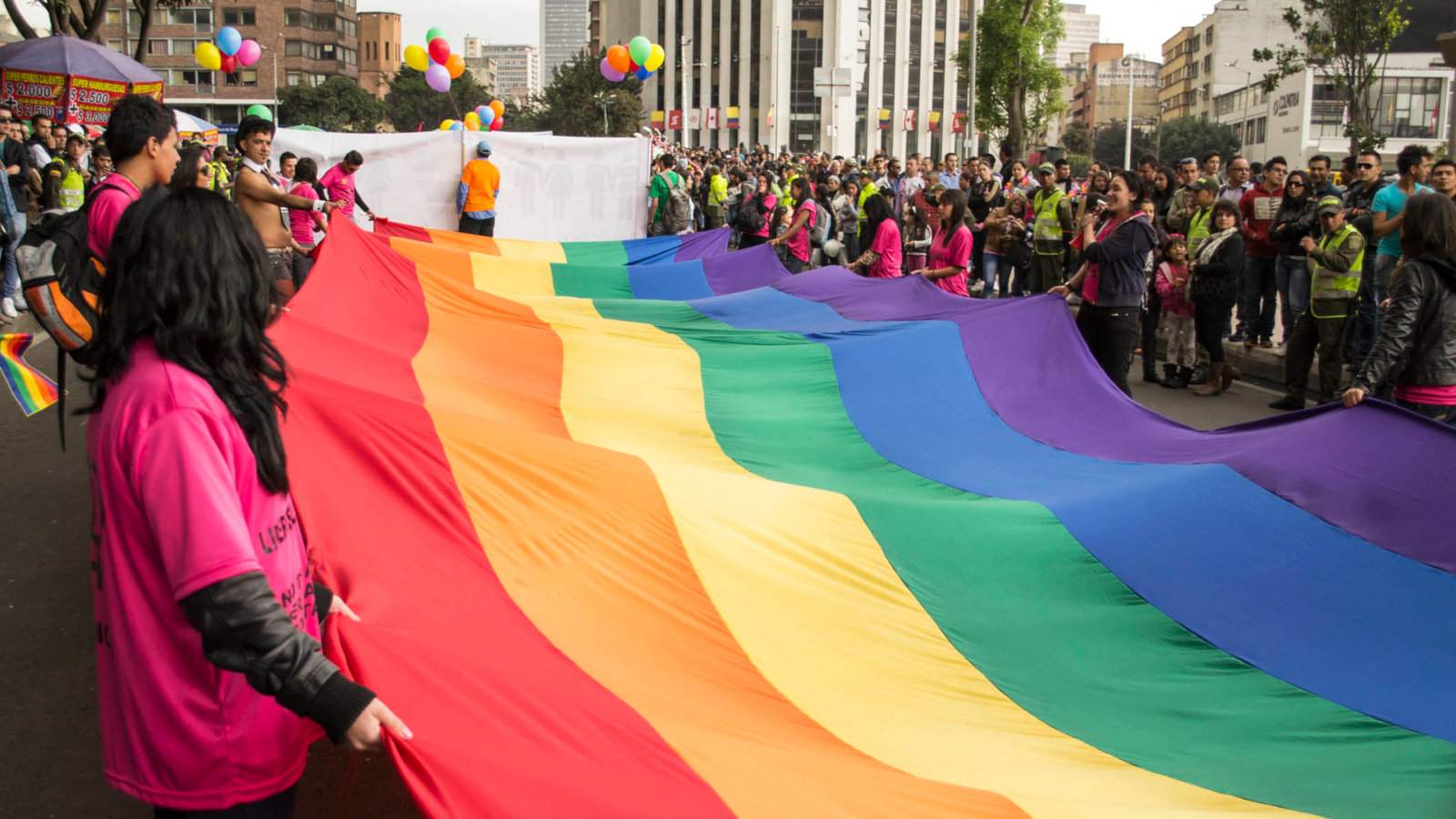 Comemorando o orgulho gay em Bogotá!