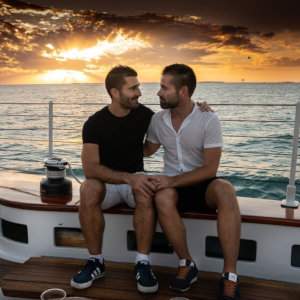 The most romantic thing we did in Cartagena was go on a sunset cruise!