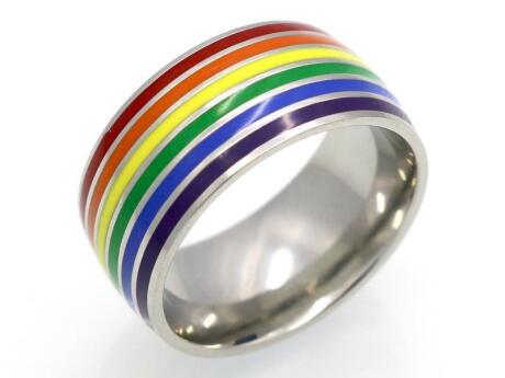 lgbt rainbow gay pride ring