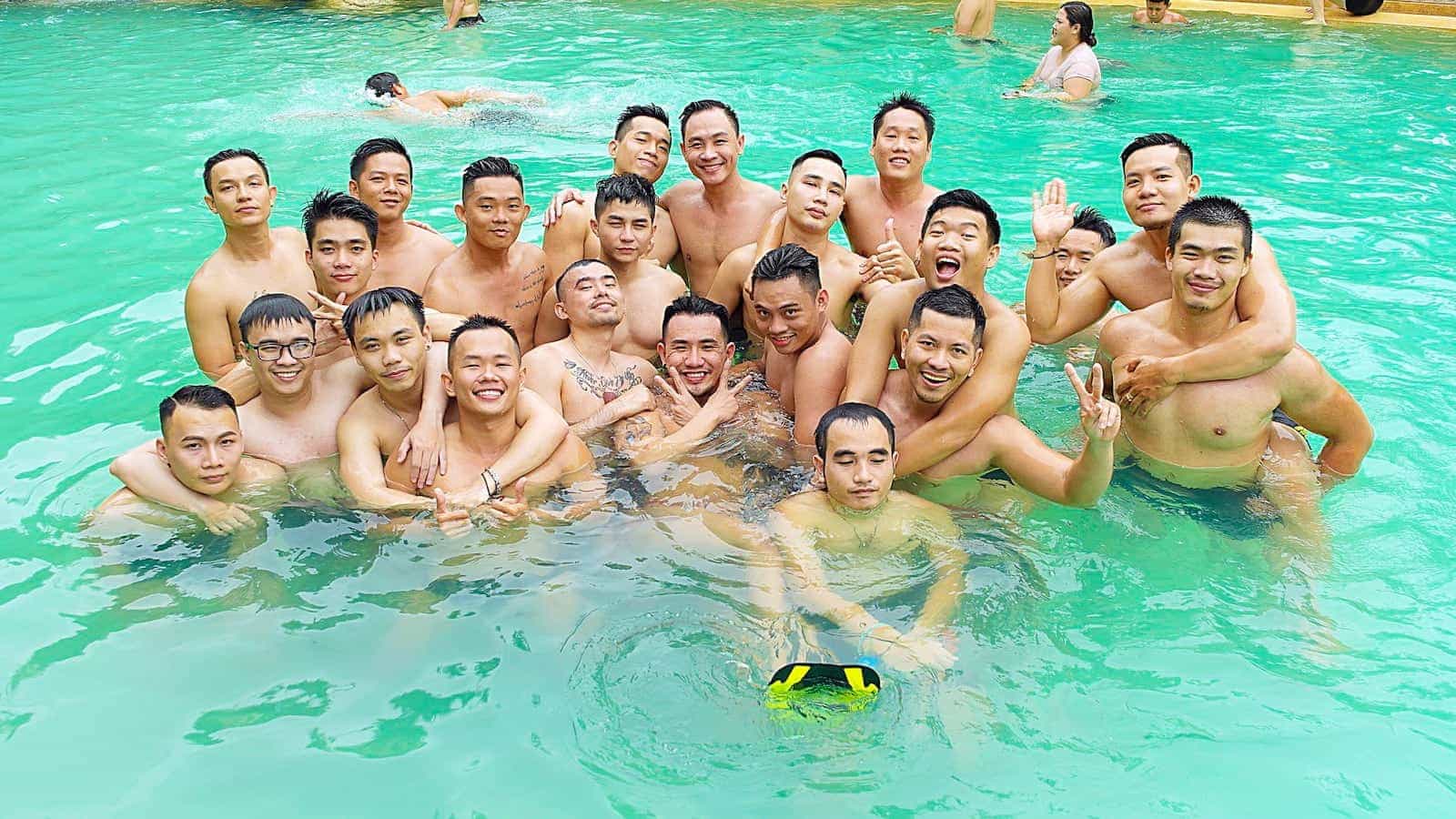 Gay pool party in Saigon is always popular