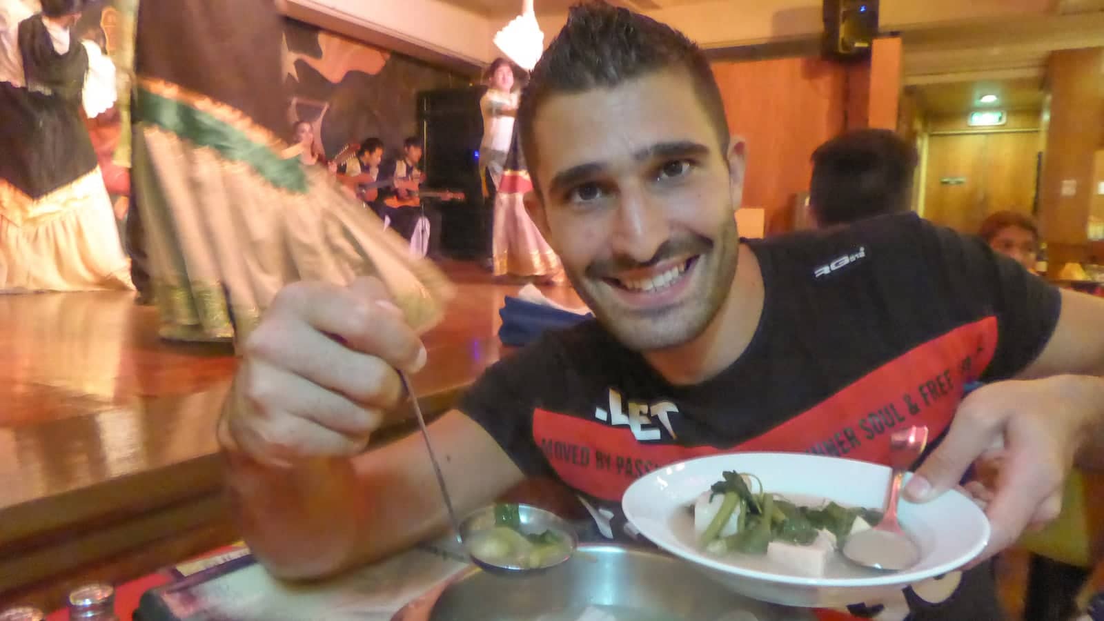 Stefan serving pork sinigang