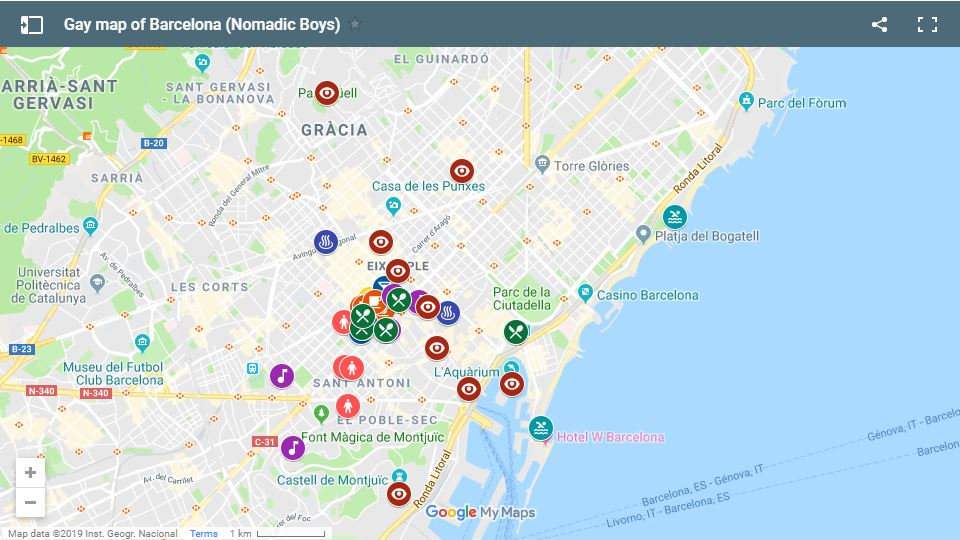 Find out the best things for gay travellers to Barcelona to do with our handy gay map of the city