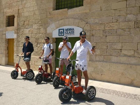 Gay Malta guide - A fun way to explore Malta's capital city of Valletta is with electric scooters