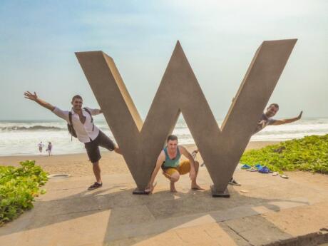 The W resort in Bali is a fun and gay friendly spot for cocktails or just to relax on the beach