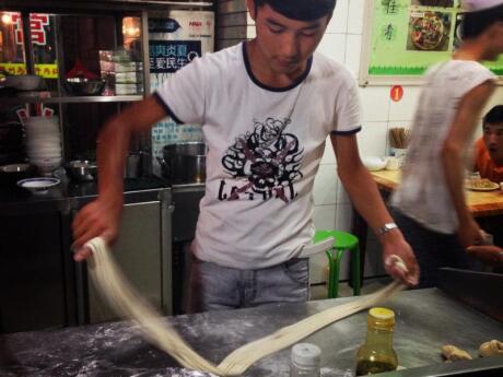 We learned how to make Biang Biang Noodles, a local Xi'an dish, while we were visiting the city