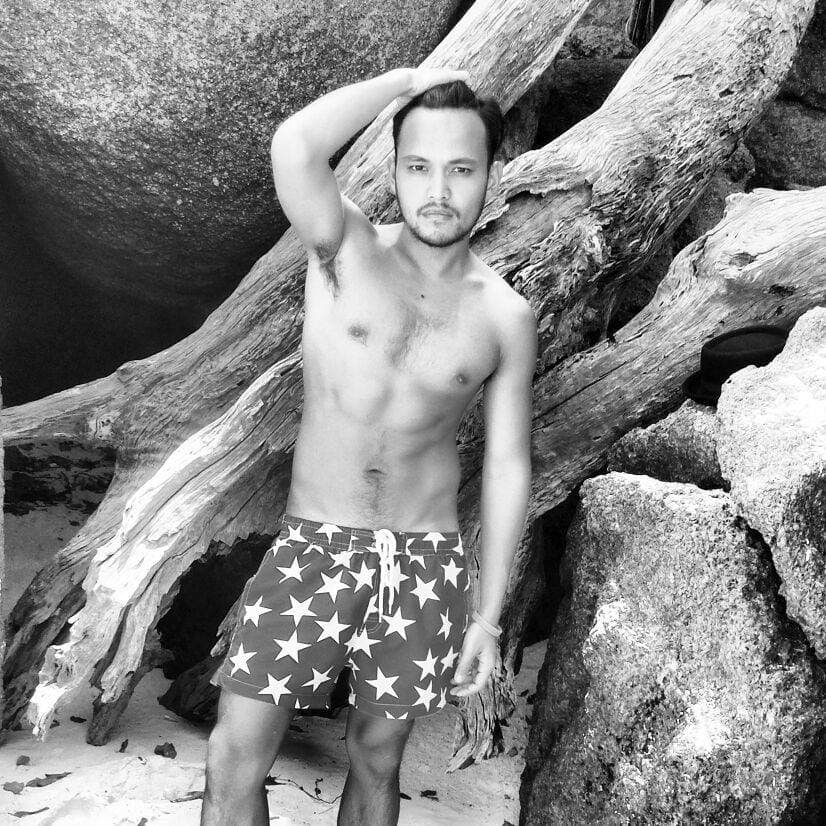 Sexy Saroj posing at the gay beach of Phuket