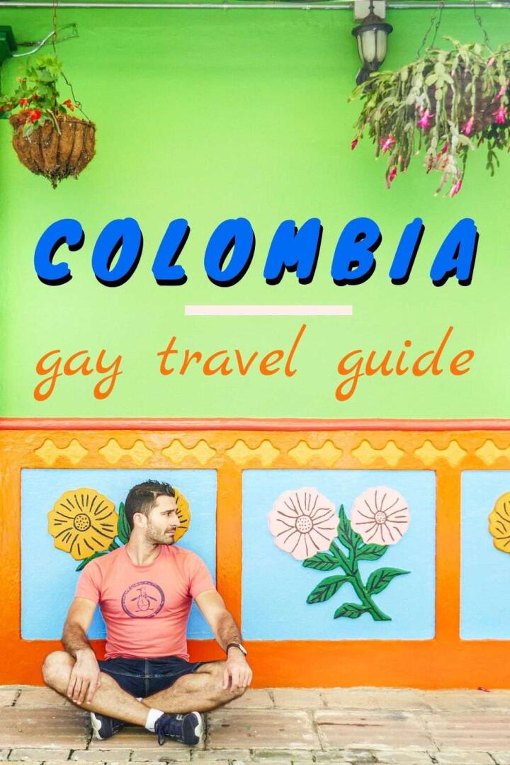 This is Nomadic Boys gay travel guide to Colombia Pinterest pin