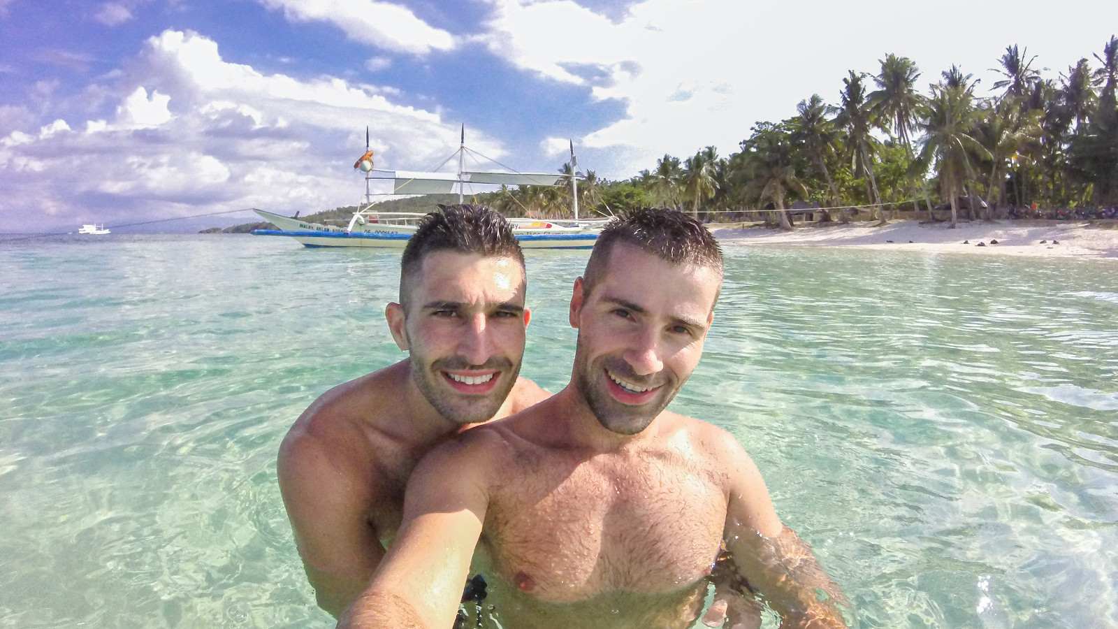 Nomadic boys chilling on Boracay island, a great getaway for gay couples