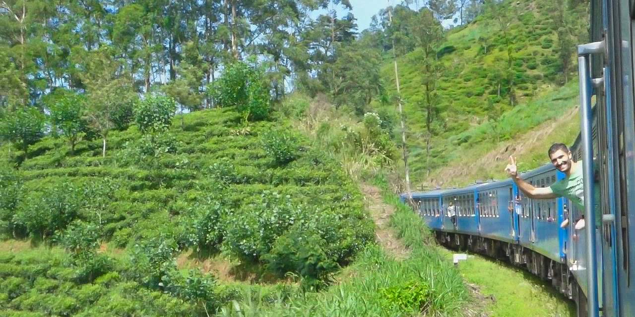 Nomadic Boys on the iconic train from Kandy to nuwara Eliya in Sri Lanka