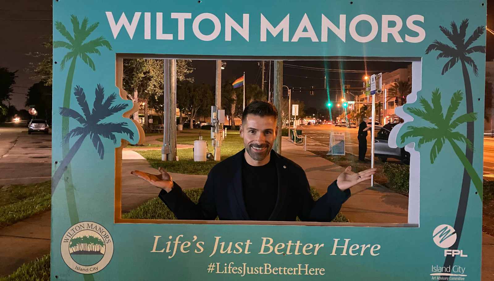 Wilton manor gay sign in Fort Lauderdale