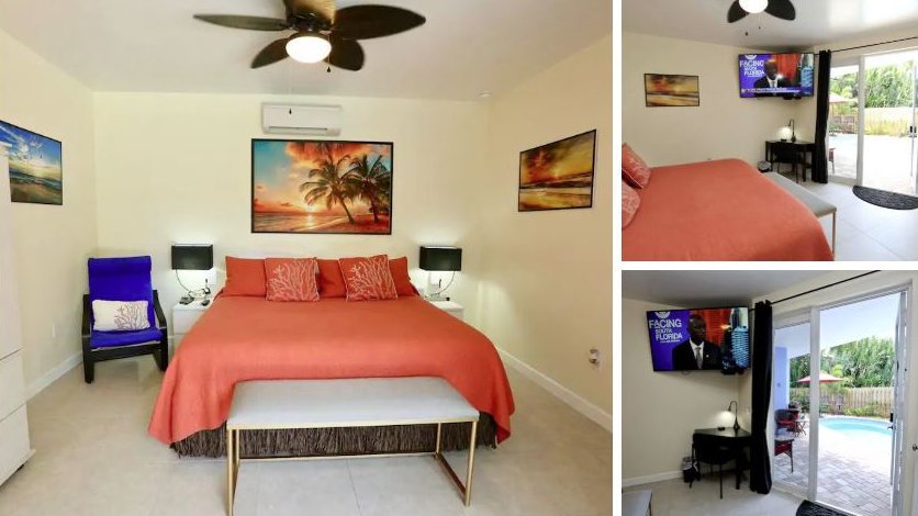 You can stay in a private room right beside the pool at this gay Airbnb in Fort Lauderdale