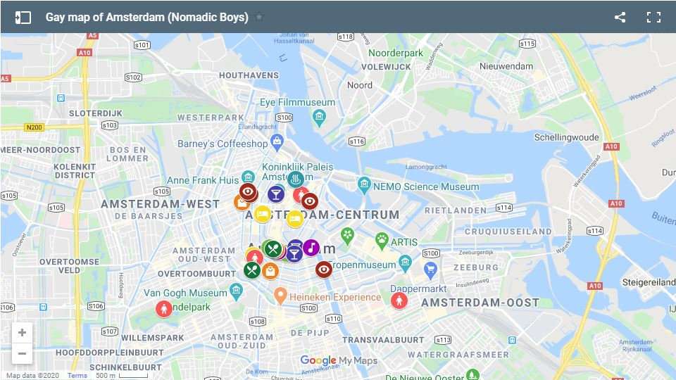 Use our gay map of Amsterdam to plan your own fabulous visit to this super gay city