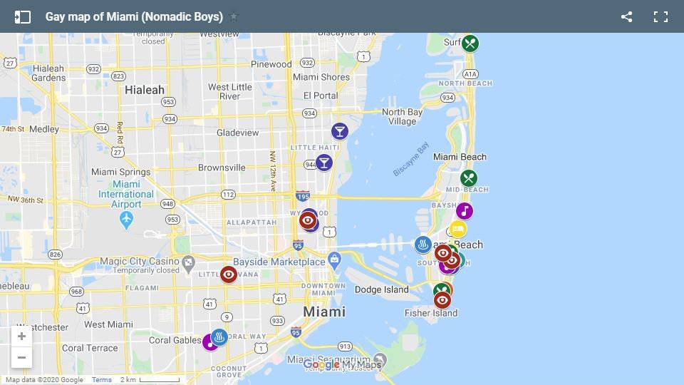 Here's our gay map of Miami with all the best gay bars, clubs, hotels and more to explore