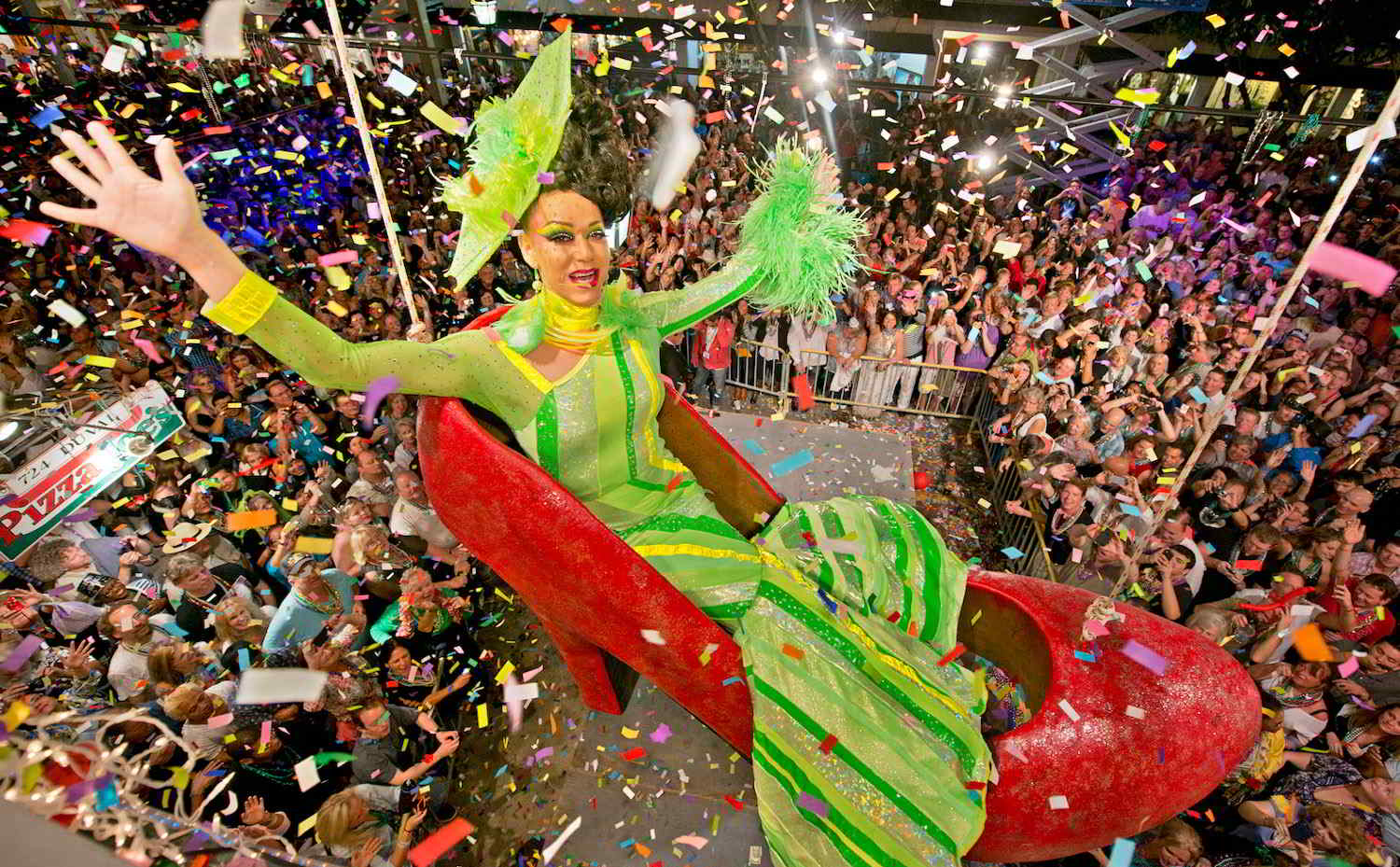 Of course gay Key West has the most camp New Year's Eve party, with a shoe drop complete with a drag queen inside it!