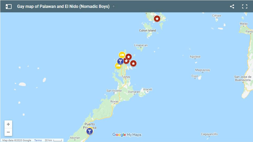 Use our gay map of Palawan to find all the best things to see and do in this part of the Philippines