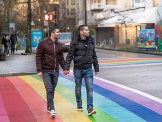 Rainbow crossing in Vancouver