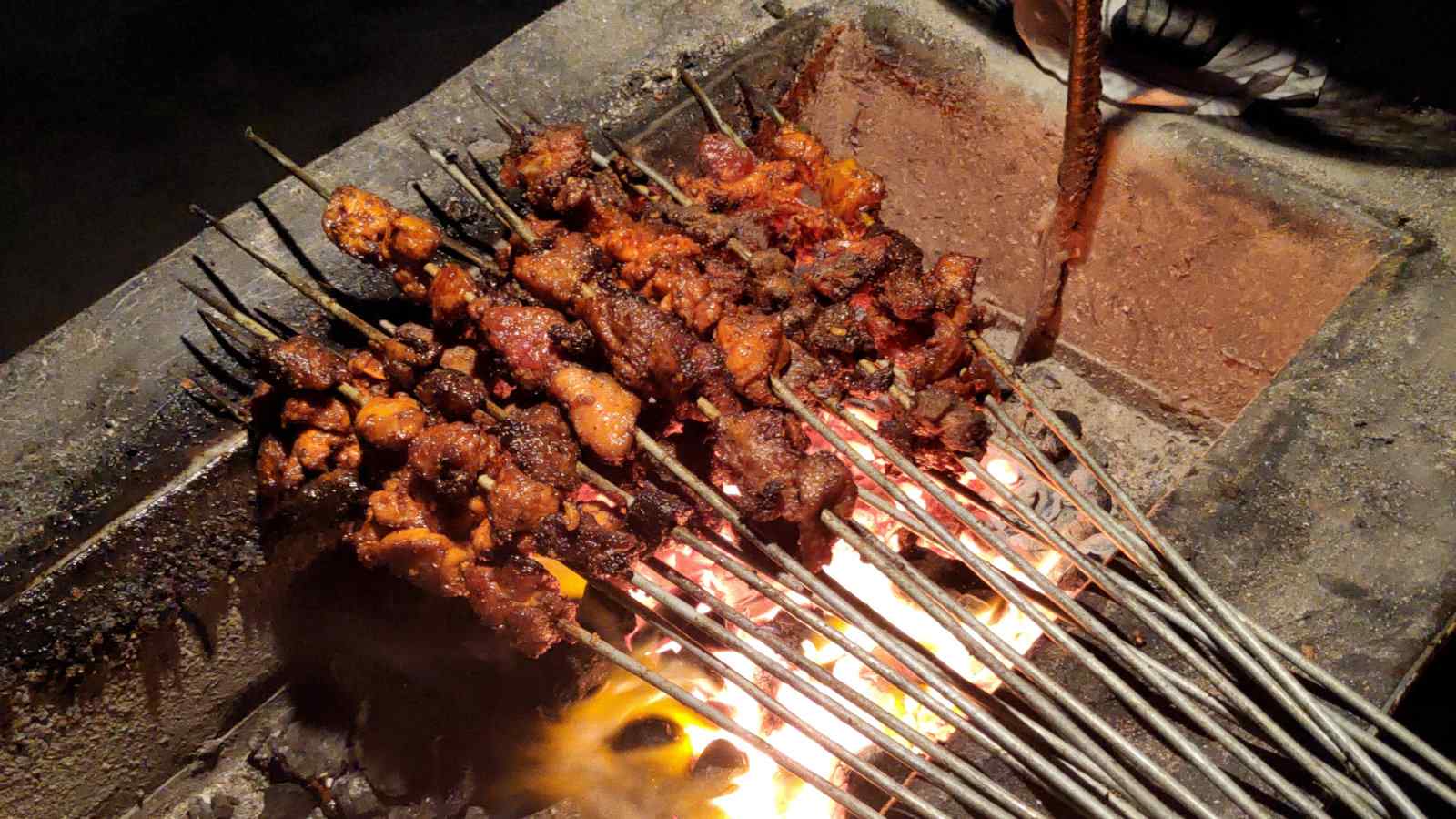 We love eating the skewers of marinated meat called sekuwa when we're in Nepal!