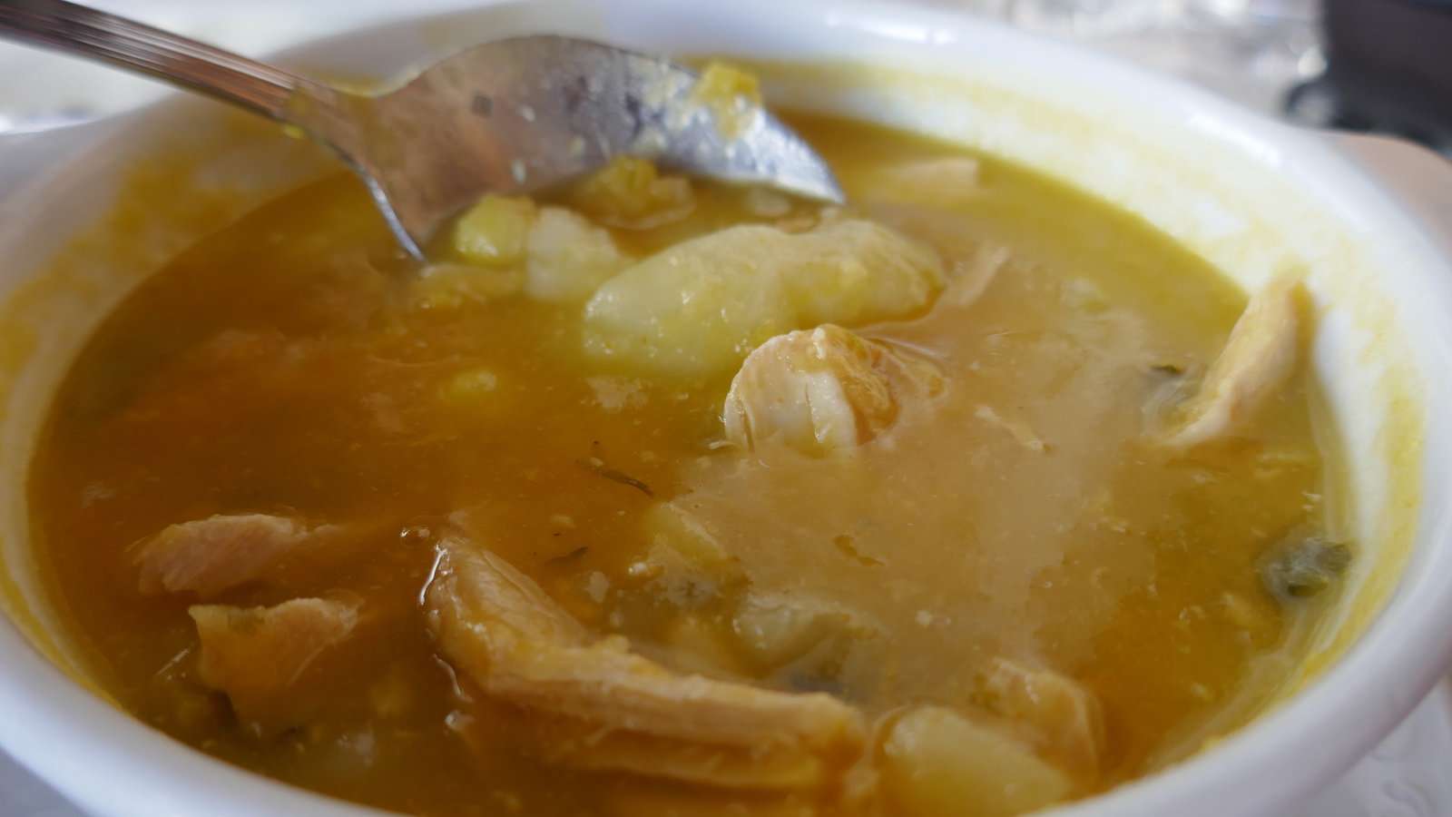 Ajiaco is a hearty soup from the cooler regions of Colombia that's often part of the main Christmas meal