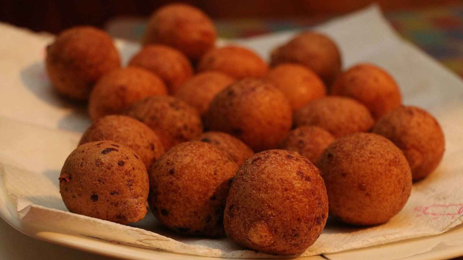 Bunuelos are a delicious cheesy and sugary ball from Colombia we loved