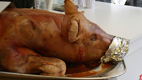 Lechona is Colombia's version of a whole suckling pig, but it's cooked in an oven rather than over fire