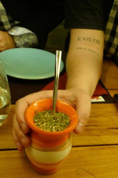 Mate is a herbal tea that's widely consumed in Uruguay