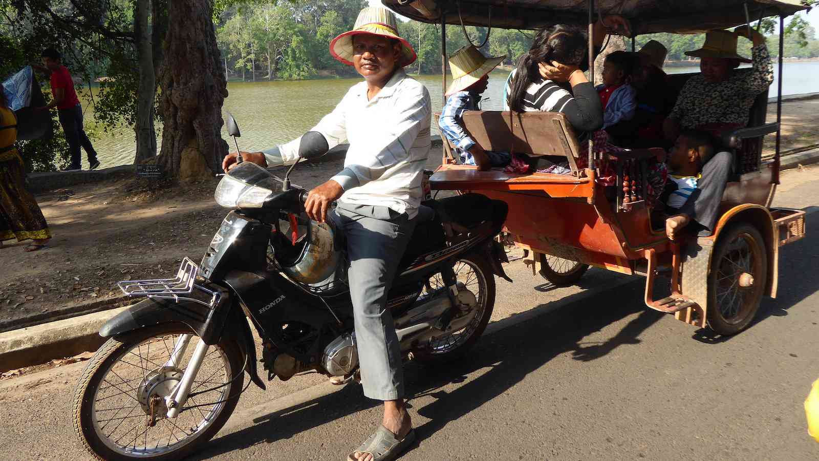 Cambodian tuk-tuks are also called remorques and are an excellent way to get around