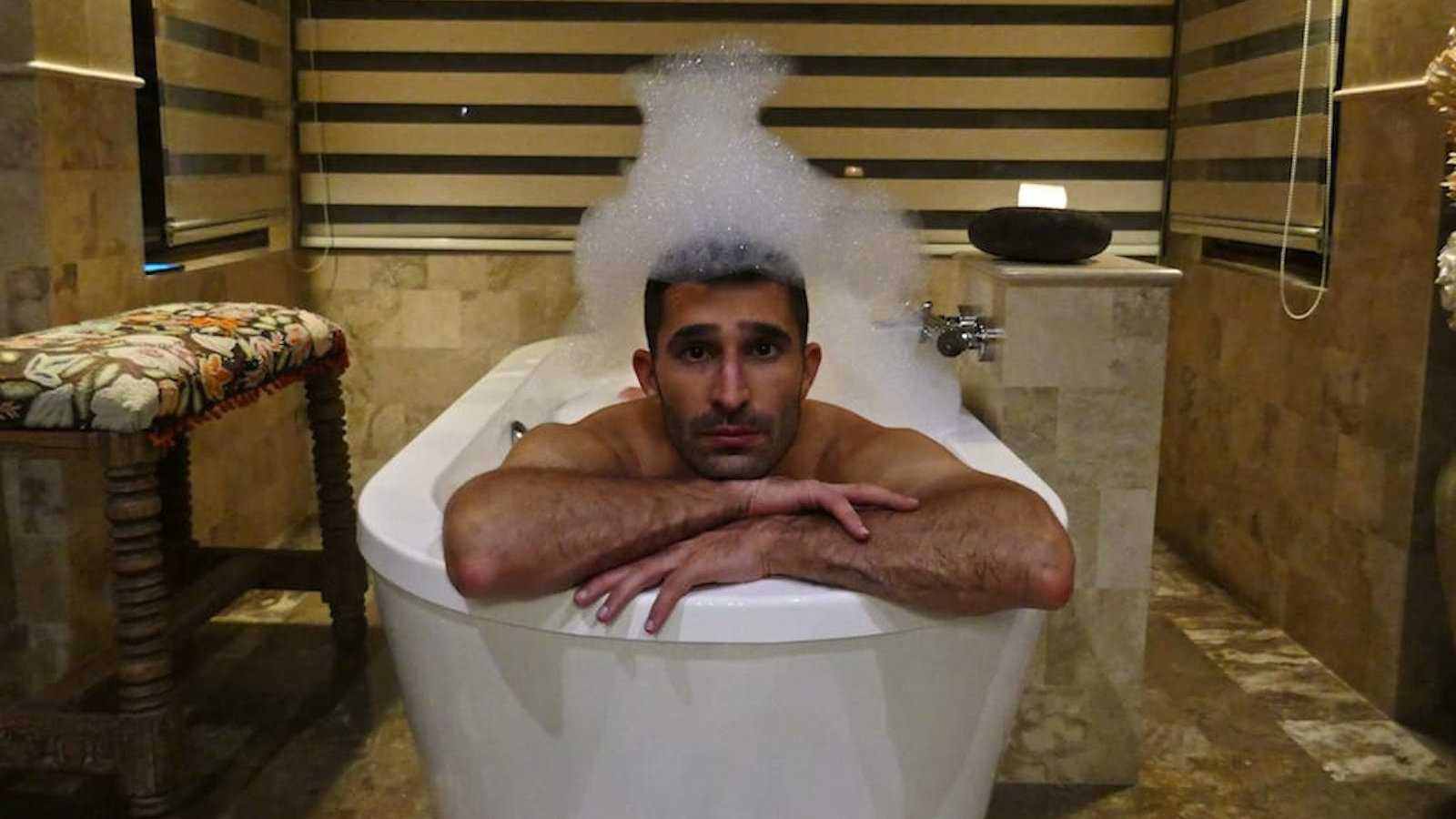 Stefan's first gay experience involved a bathtub and he's never lost his love for the tub!