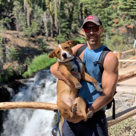 Gavin McKay's online fitness content often includes his cute pup as well!