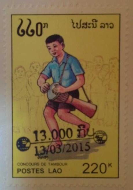 Stamps in Laos are relatively expensive, probably because the mail service isn't widely used