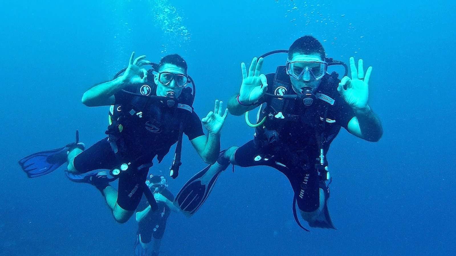 Man Scuba Dives In Living Room