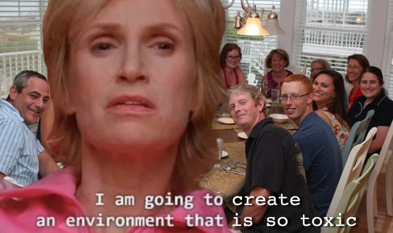 The toxic environment quote from Glee is one of the best memes to be taken over by the gays