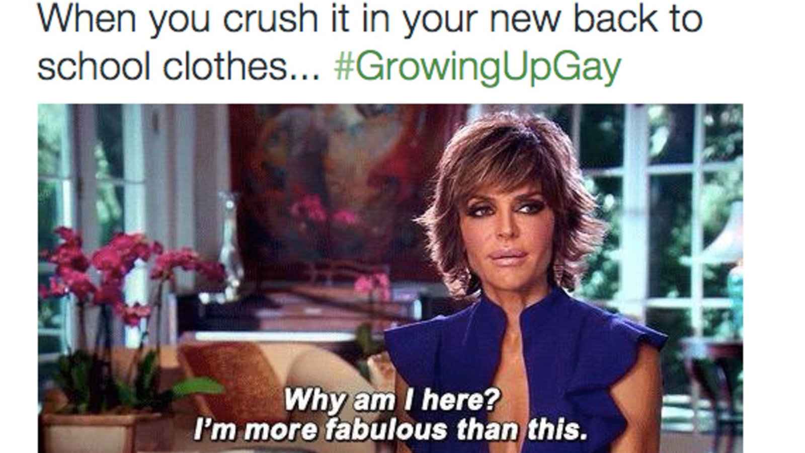 For more of the best gay memes, check out the growing up gay hashtag on Twitter