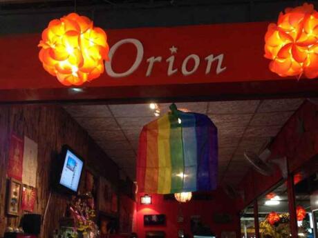 Orion is a small gay bar in Chiang Mai that's perfect for sitting outside on a warm night
