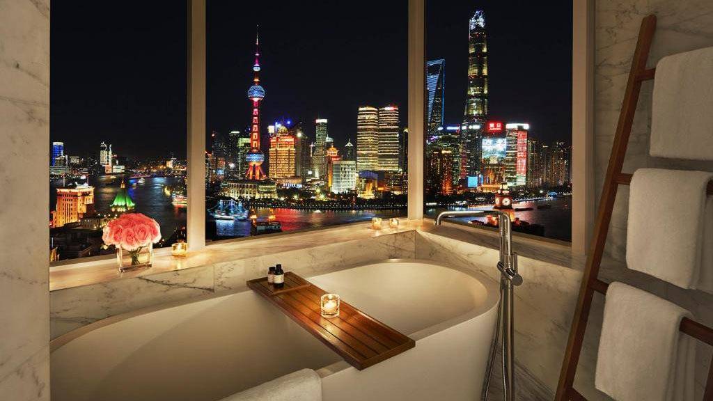 For the best bathtub view of the Bund, stay at the Shanghai EDITION!