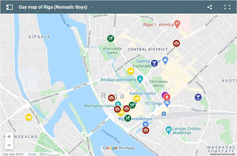 Use our gay map of Riga to plan your own fabulous visit