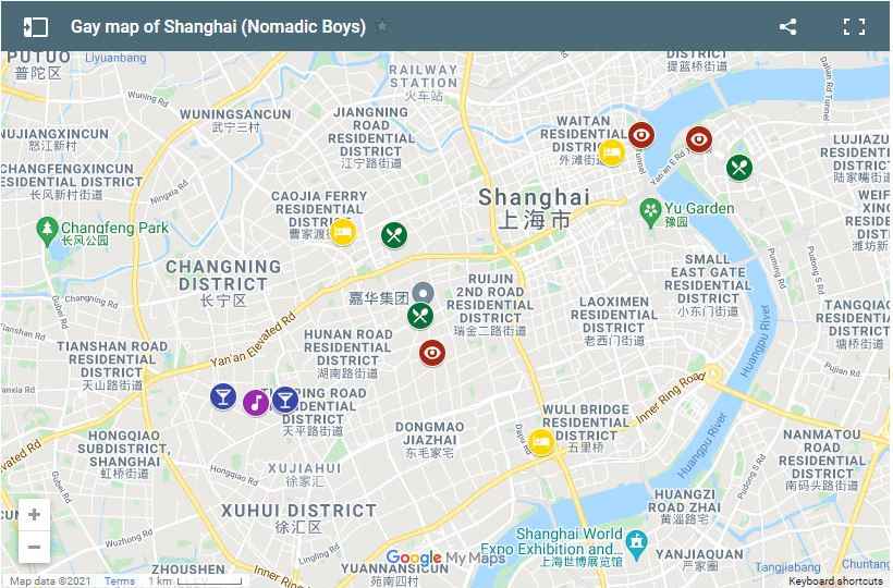 Use this gay map of Shanghai to help plan your own trip