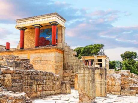 The ancient Minoan Palace of Knossos is one of the must-see sites on Crete, especially if you're into mythology