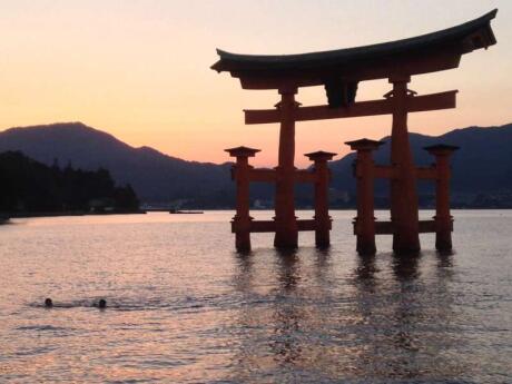 Miyajima Island is home to a beautiful Torii gate and one of the most famous sights in Hiroshima