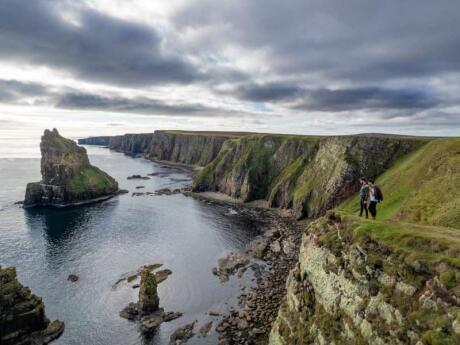 The scenery in Scotland's Caithness county is incredible, especially the Duncansby Stacks