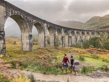 Seeing the iconic Glenfinnan Viaduct that featured in the Harry Potter films is a highlight of Brand g's gay Scotland cruise!