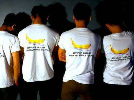 Toolbox is a fun gay bar in Phnom Penh where the staff wear these cheeky but clever shirts!
