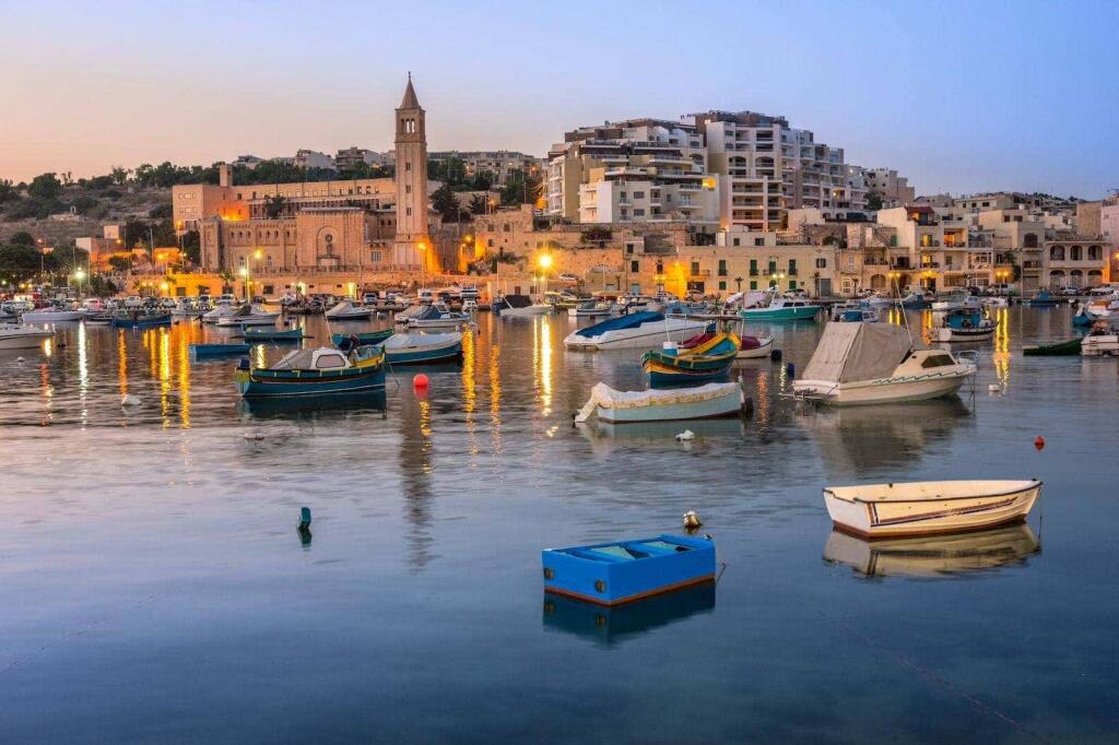 Fishing boats in Valletta port