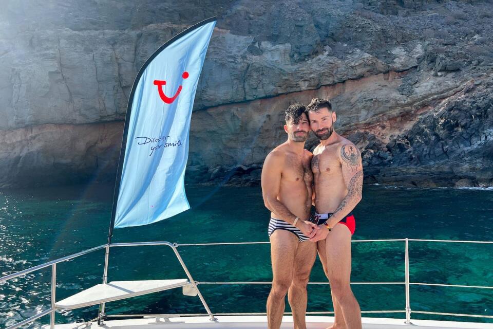 Nomadic Boys together in Gay boat party in Gran Canaria