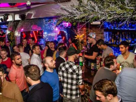 The crowd at Circa Soho, one of the best gay bars in the heart of London's Soho gay scene.