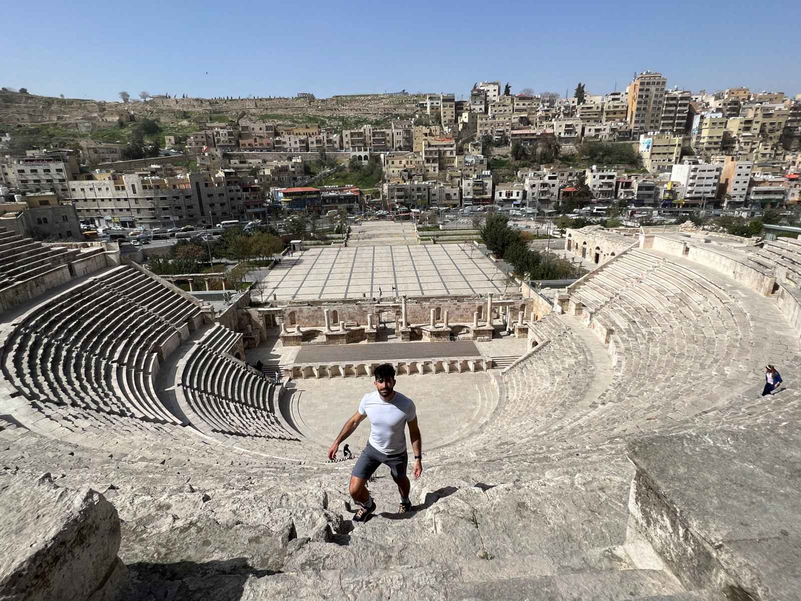 Stefan of Nomadic Boys at the Roman Amphitheater of Amman in Jordan.
